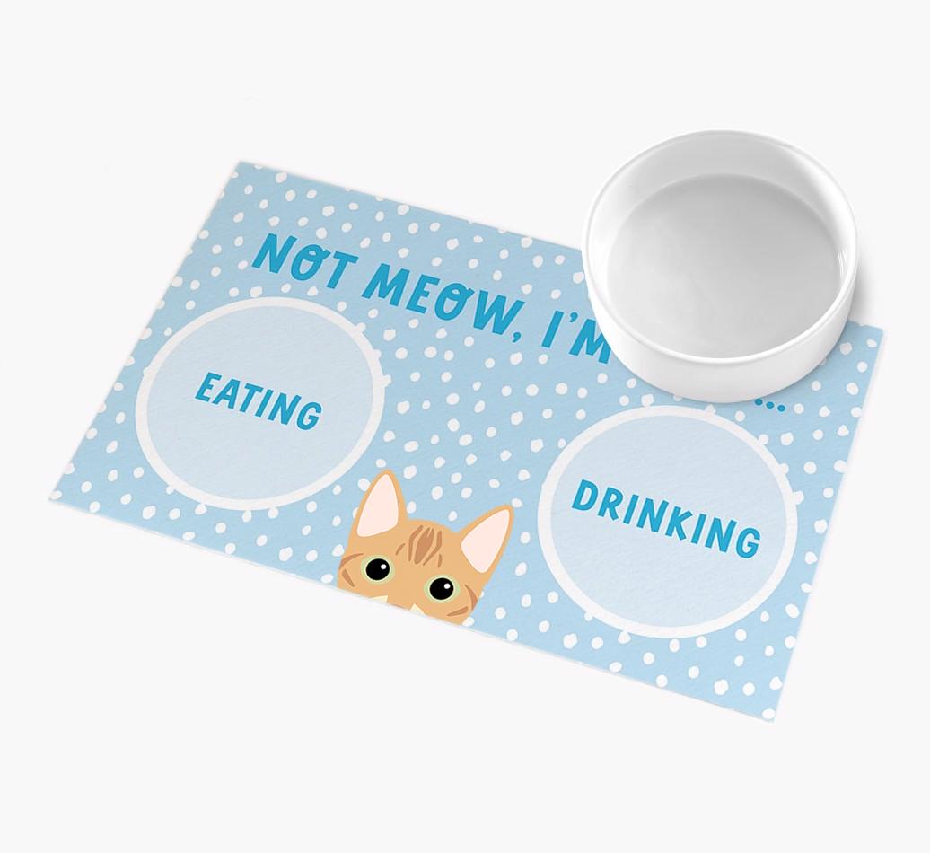 Not Meow, I'm Busy: Personalised {breedCommonName} Feeding Mat