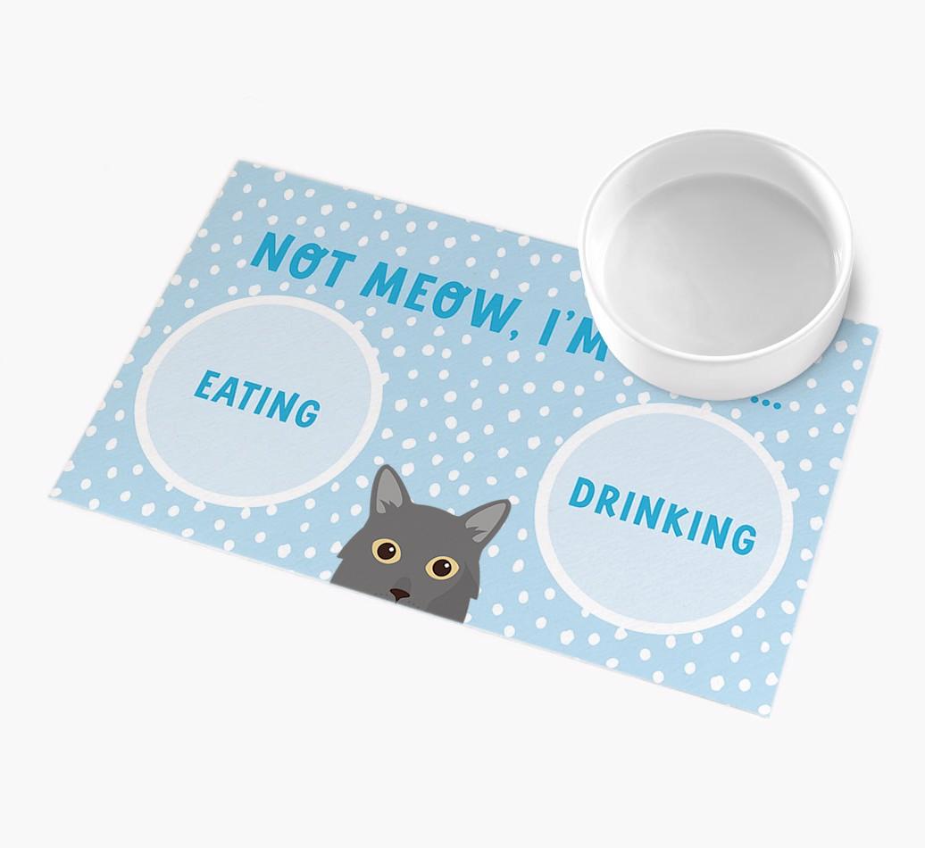 Not Meow, I'm Busy: Personalised {breedCommonName} Feeding Mat