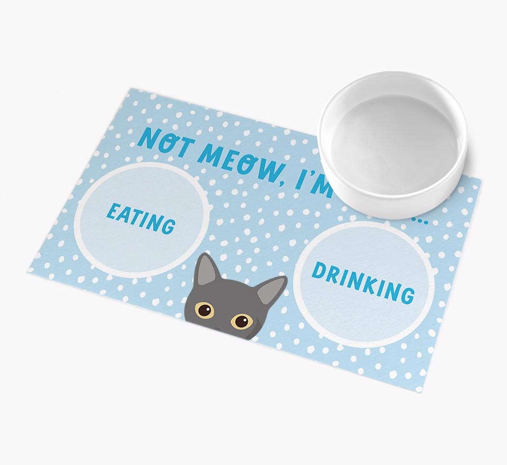 Not Meow, I'm Busy: Personalised {breedCommonName} Feeding Mat