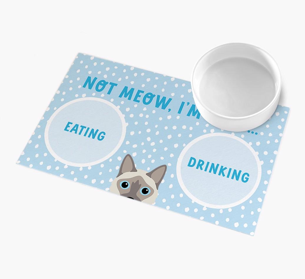 Not Meow, I'm Busy: Personalised {breedCommonName} Feeding Mat