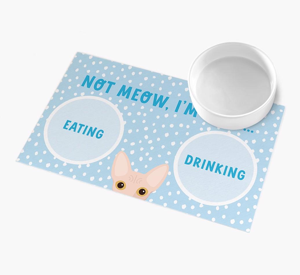 Not Meow, I'm Busy: Personalised {breedCommonName} Feeding Mat