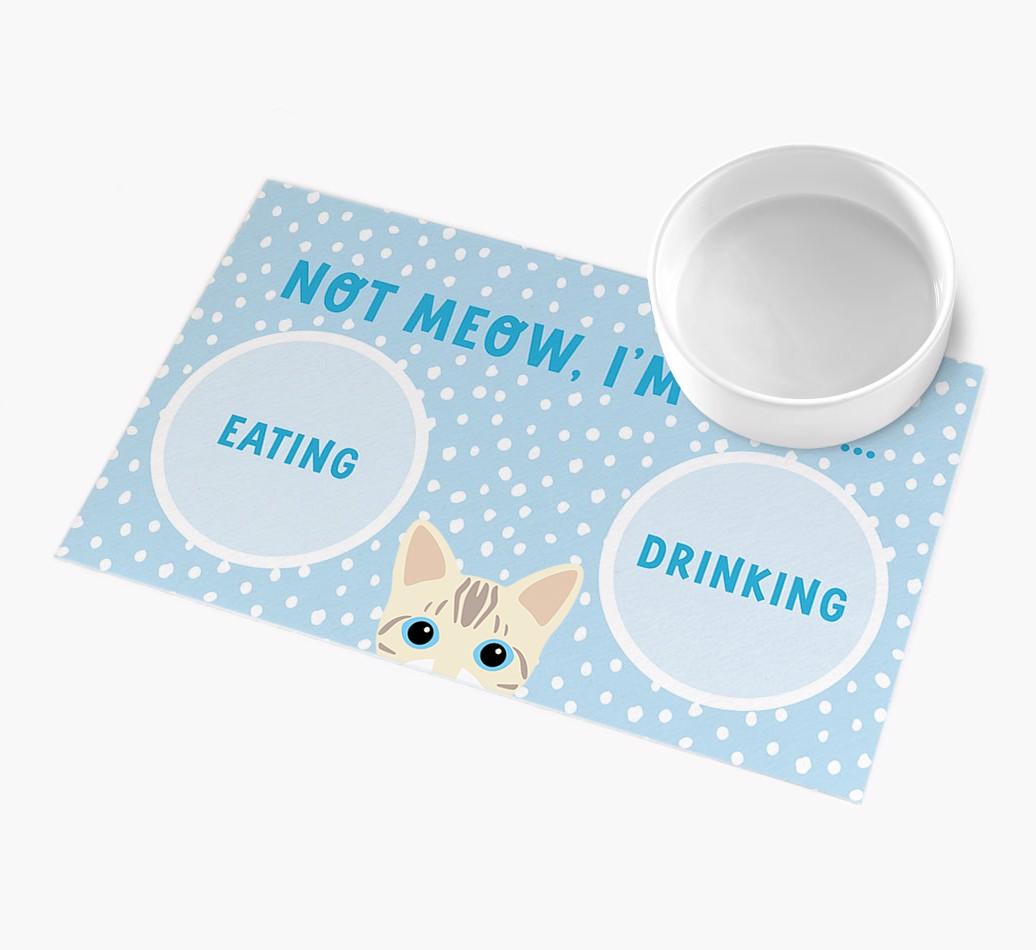 Not Meow, I'm Busy: Personalised {breedCommonName} Feeding Mat