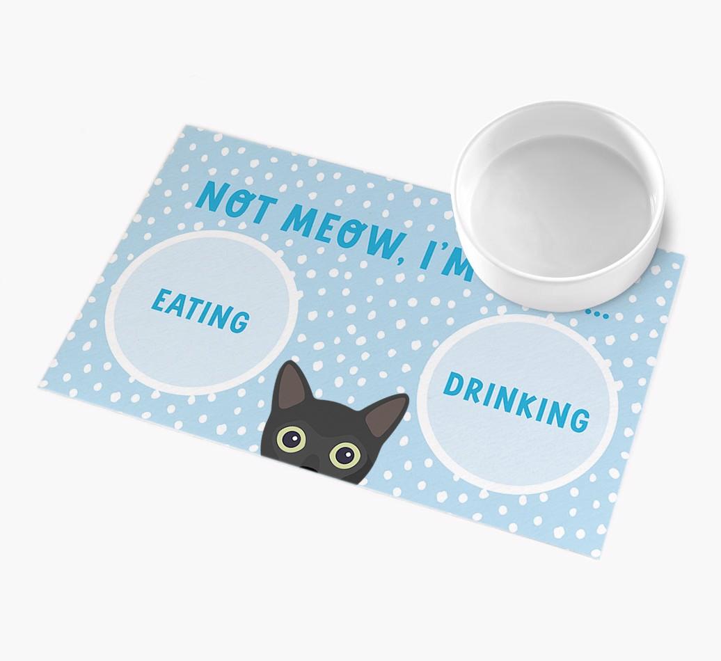 Not Meow, I'm Busy: Personalised {breedCommonName} Feeding Mat