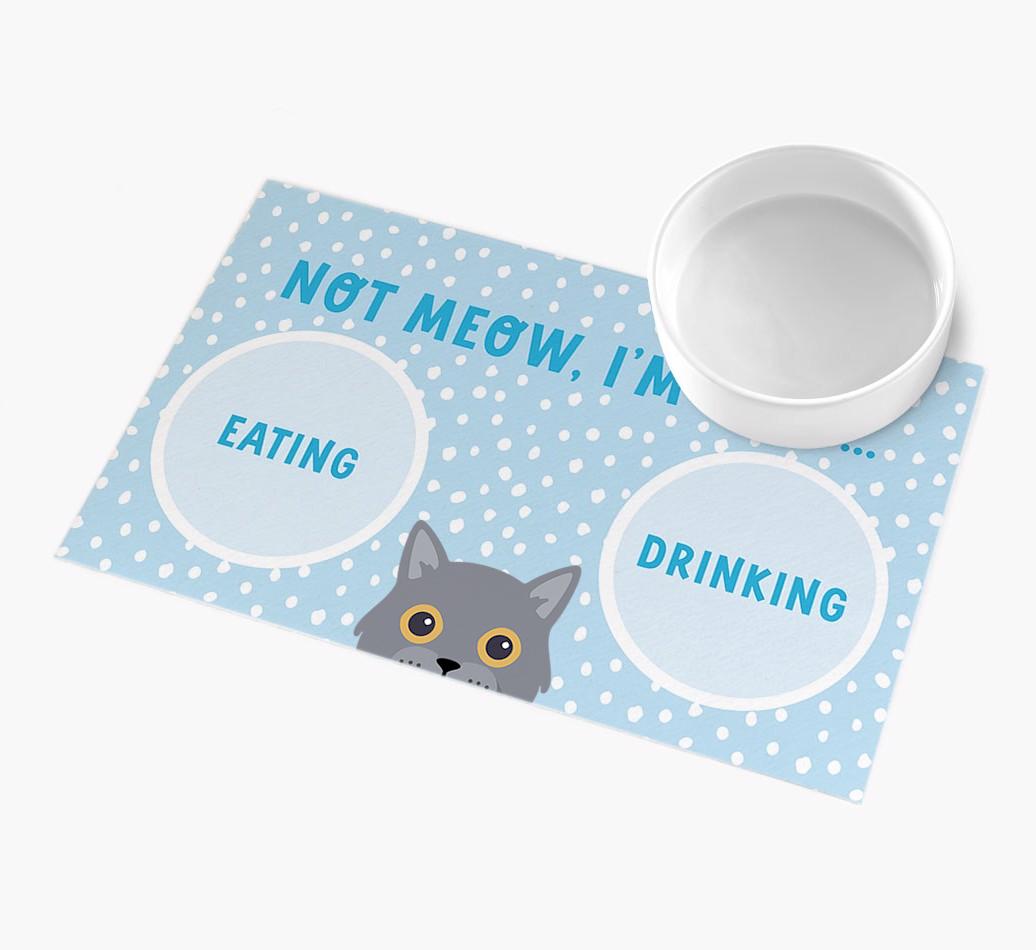 Not Meow, I'm Busy: Personalised {breedCommonName} Feeding Mat
