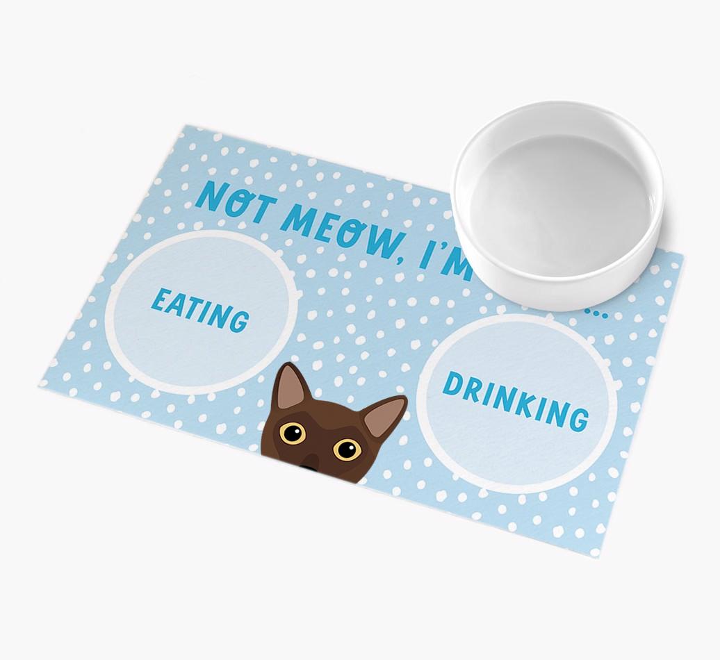 Not Meow, I'm Busy: Personalised {breedCommonName} Feeding Mat