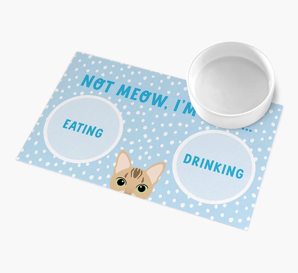 Not Meow, I'm Busy: Personalised {breedCommonName} Feeding Mat