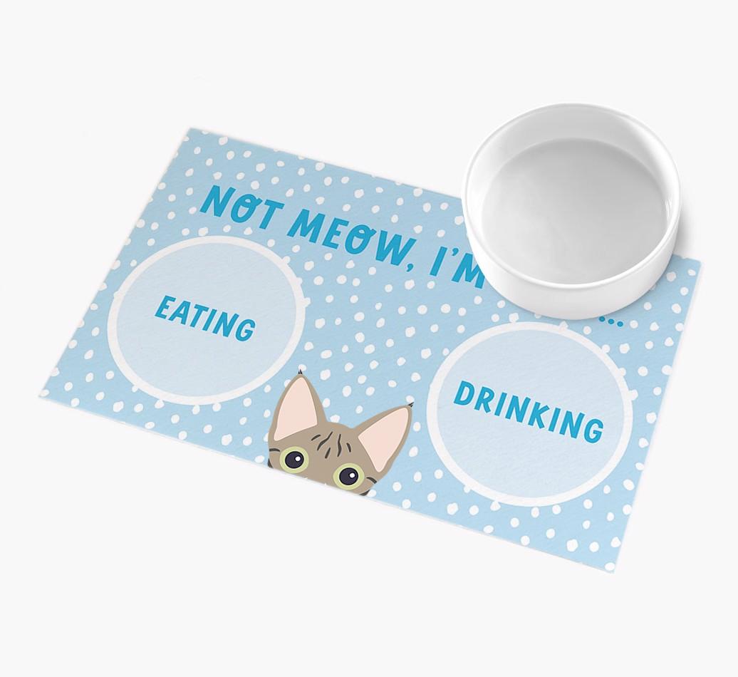 Not Meow, I'm Busy: Personalised {breedCommonName} Feeding Mat
