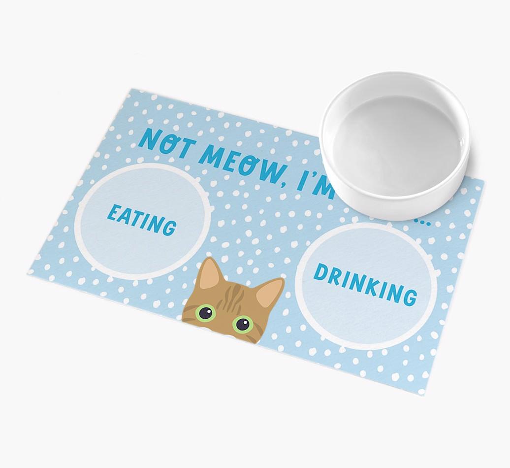 Not Meow, I'm Busy: Personalised {breedCommonName} Feeding Mat