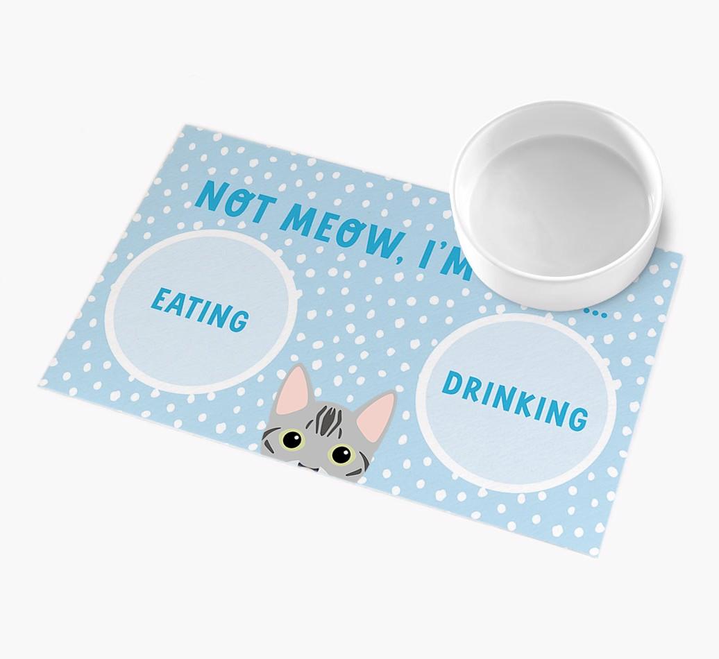Not Meow, I'm Busy: Personalised {breedCommonName} Feeding Mat