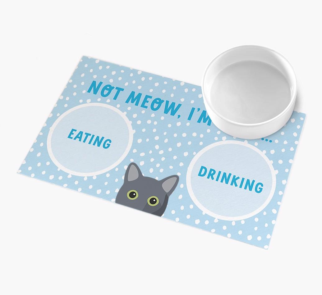 Not Meow, I'm Busy: Personalised {breedCommonName} Feeding Mat