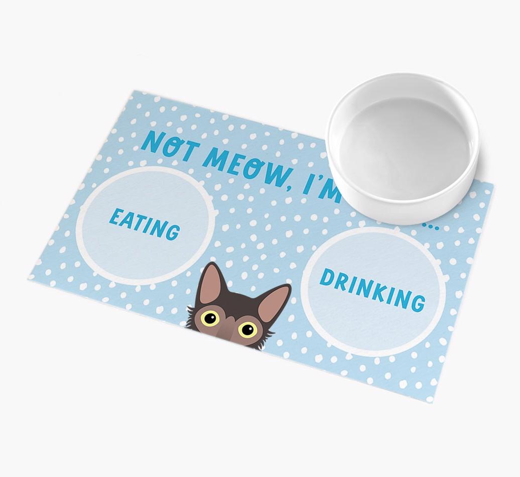 Not Meow, I'm Busy: Personalised {breedCommonName} Feeding Mat