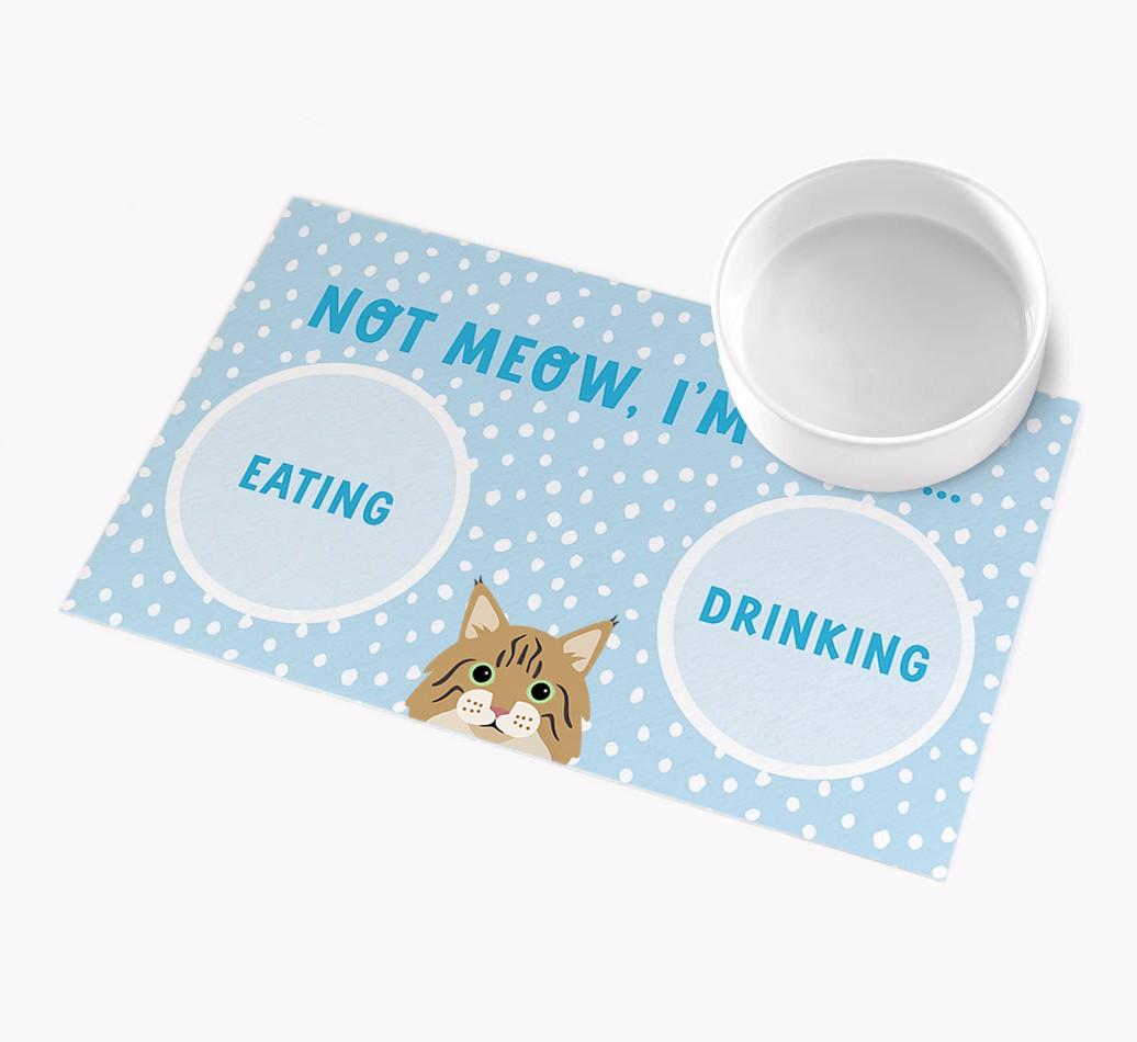 Not Meow, I'm Busy: Personalised {breedCommonName} Feeding Mat