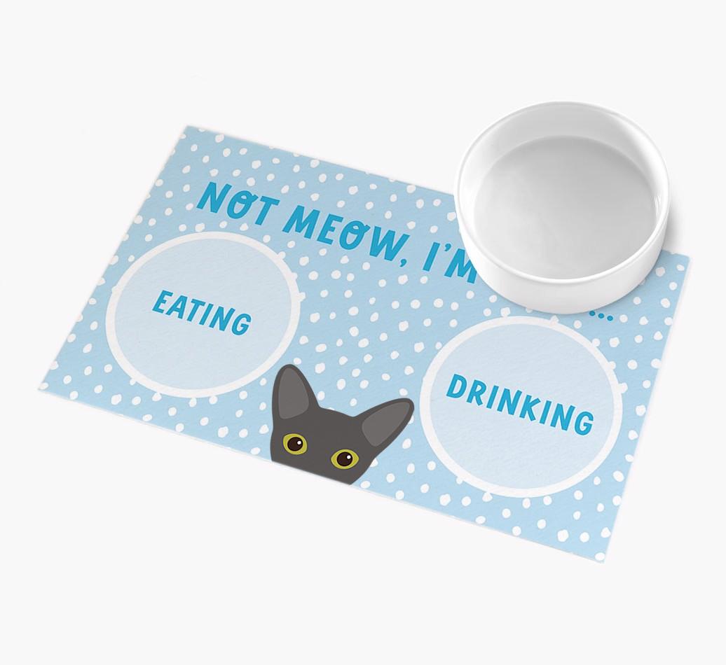 Not Meow, I'm Busy: Personalised {breedCommonName} Feeding Mat