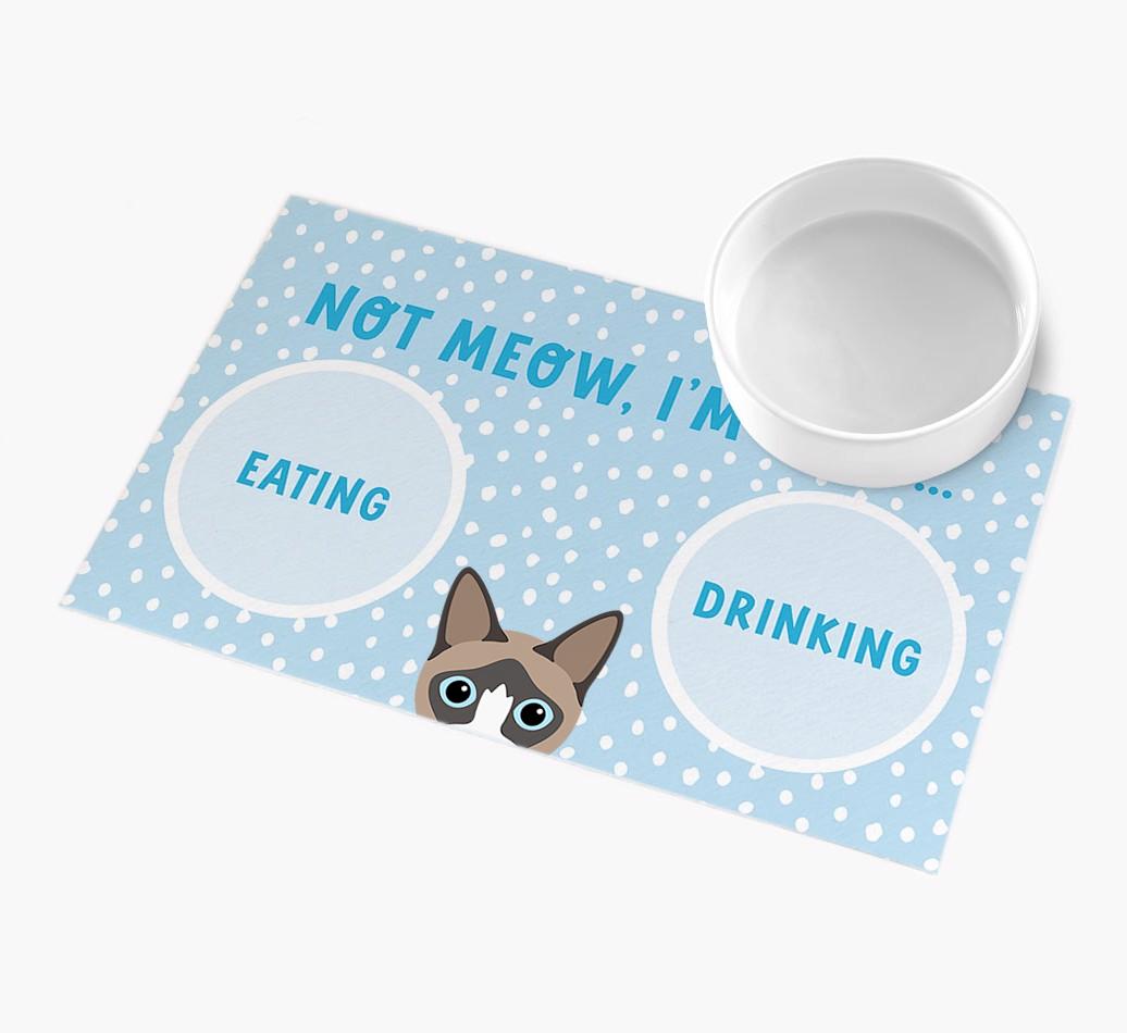 Not Meow, I'm Busy: Personalised {breedCommonName} Feeding Mat