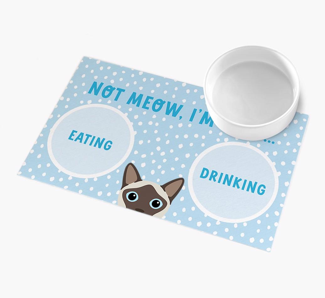Not Meow, I'm Busy: Personalised {breedCommonName} Feeding Mat