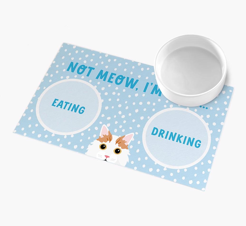 Not Meow, I'm Busy: Personalised {breedCommonName} Feeding Mat
