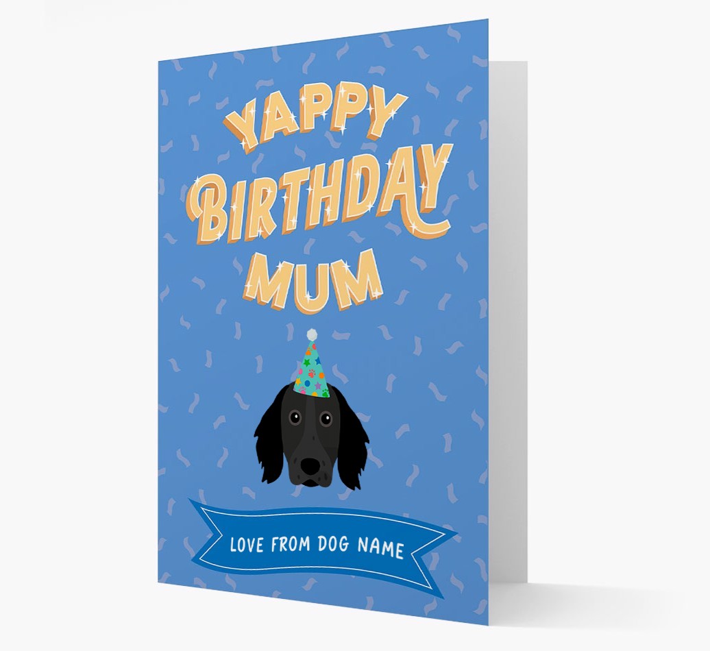 Yappy Birthday Mum : Personalised {breedCommonName} Card