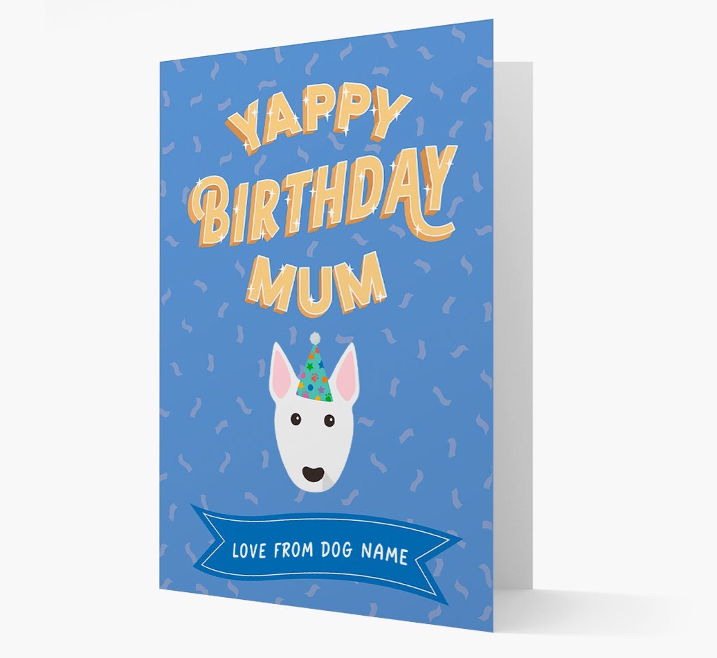 Yappy Birthday Mum : Personalised {breedCommonName} Card