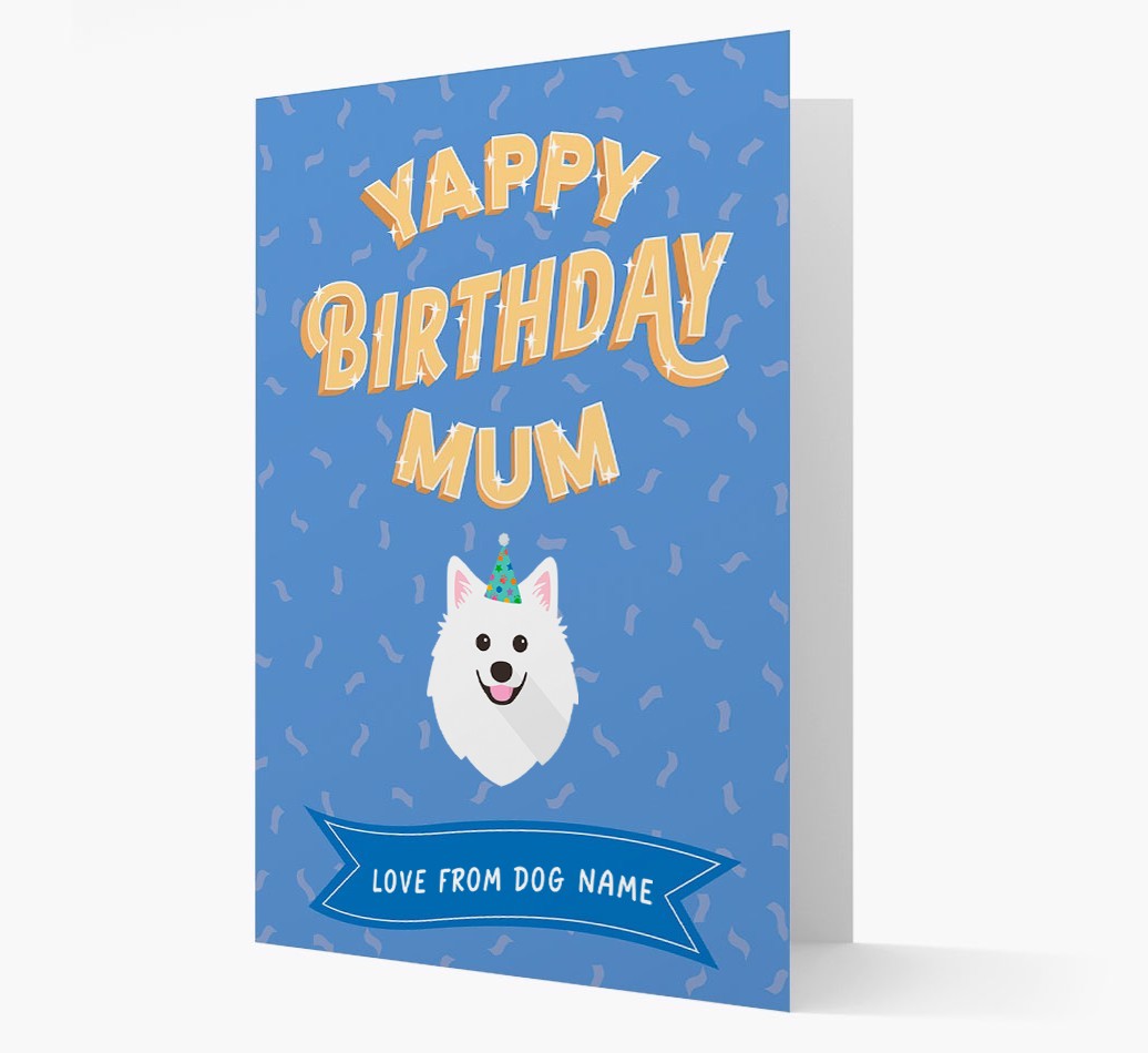 Yappy Birthday Mum : Personalised {breedCommonName} Card