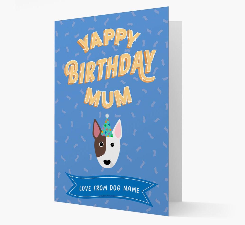 Yappy Birthday Mum : Personalised {breedCommonName} Card