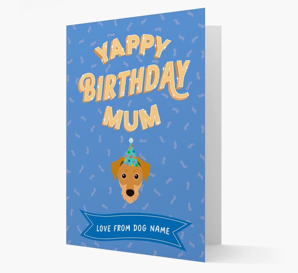 Yappy Birthday Mum : Personalised {breedCommonName} Card