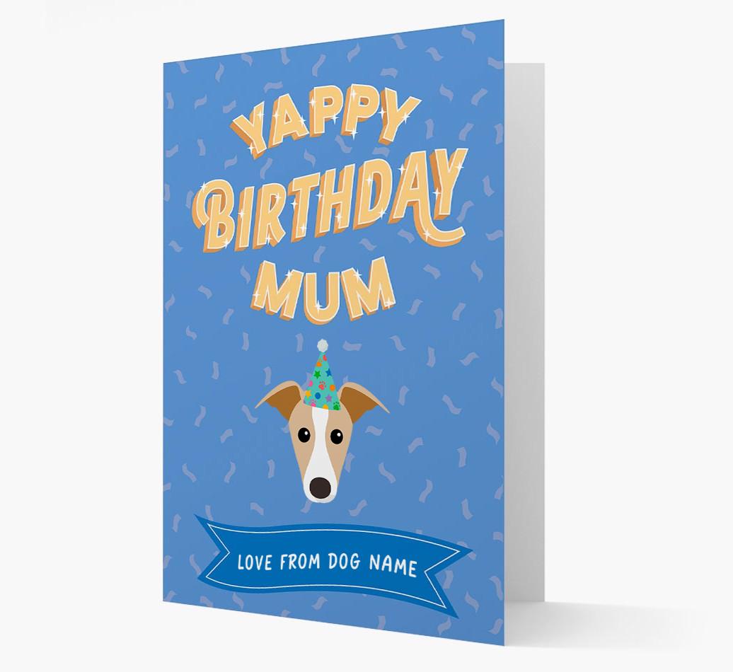Yappy Birthday Mum : Personalised {breedCommonName} Card