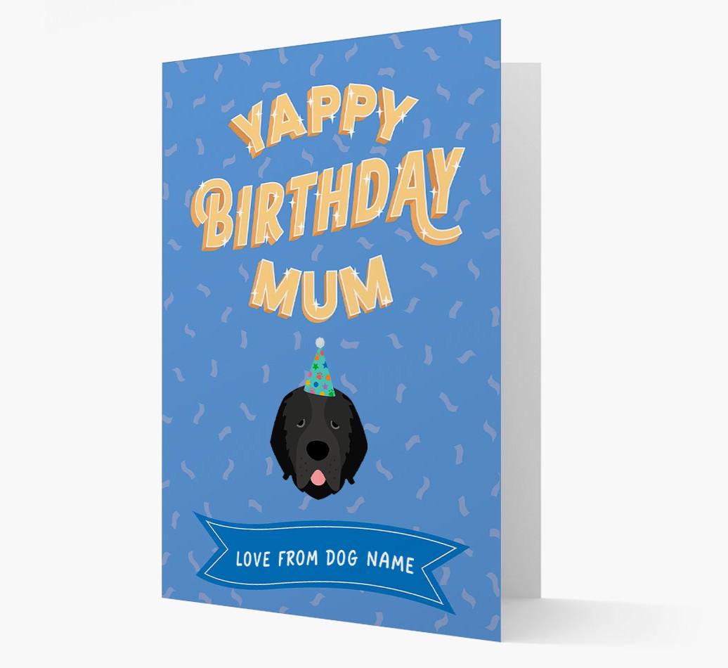 Yappy Birthday Mum : Personalised {breedCommonName} Card