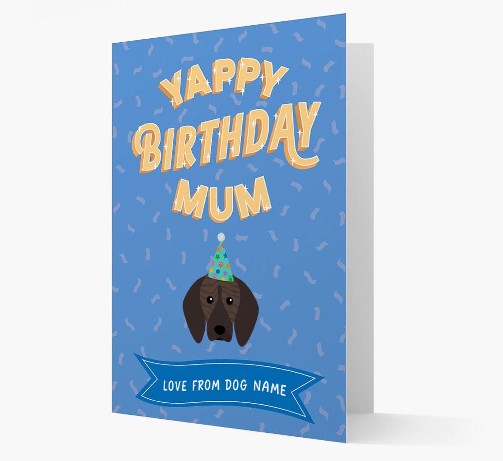 Yappy Birthday Mum : Personalised {breedCommonName} Card