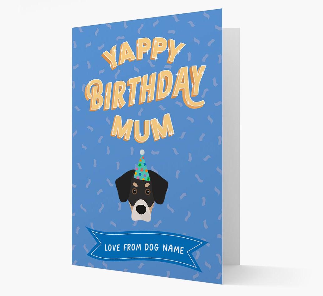 Yappy Birthday Mum : Personalised {breedCommonName} Card