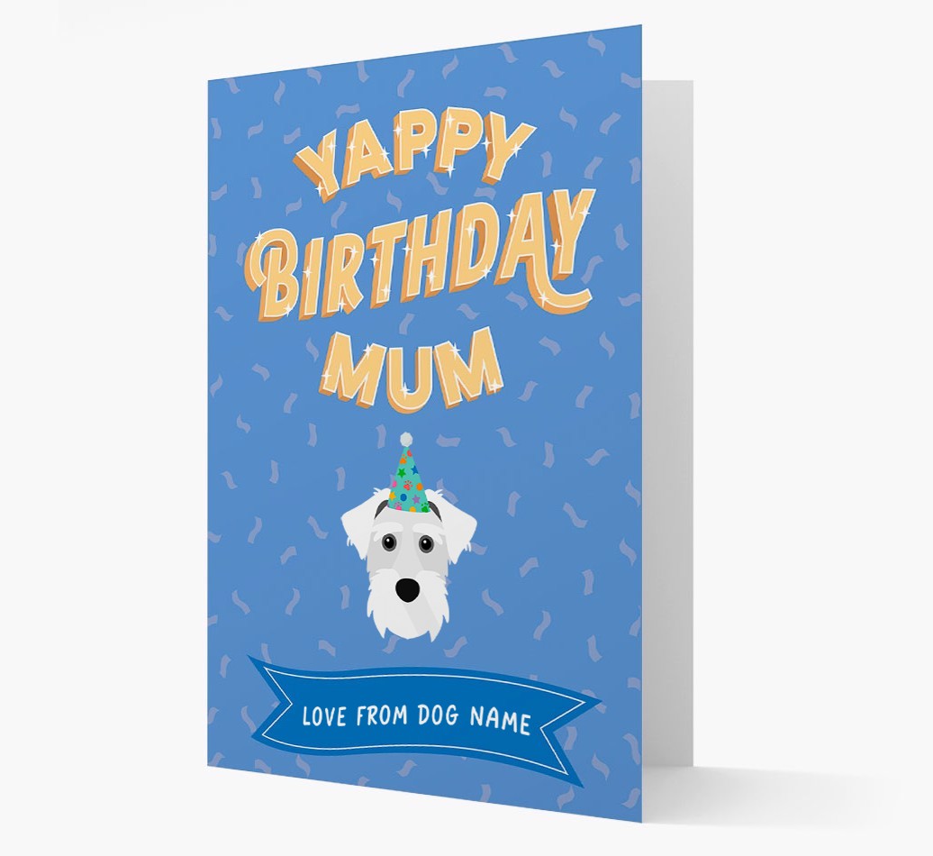 Yappy Birthday Mum : Personalised {breedCommonName} Card