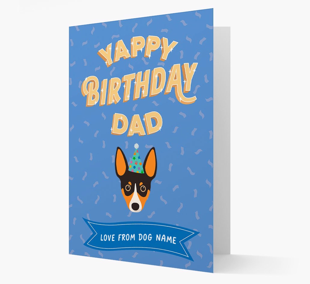 Yappy Birthday Dad : Personalised {breedCommonName} Card