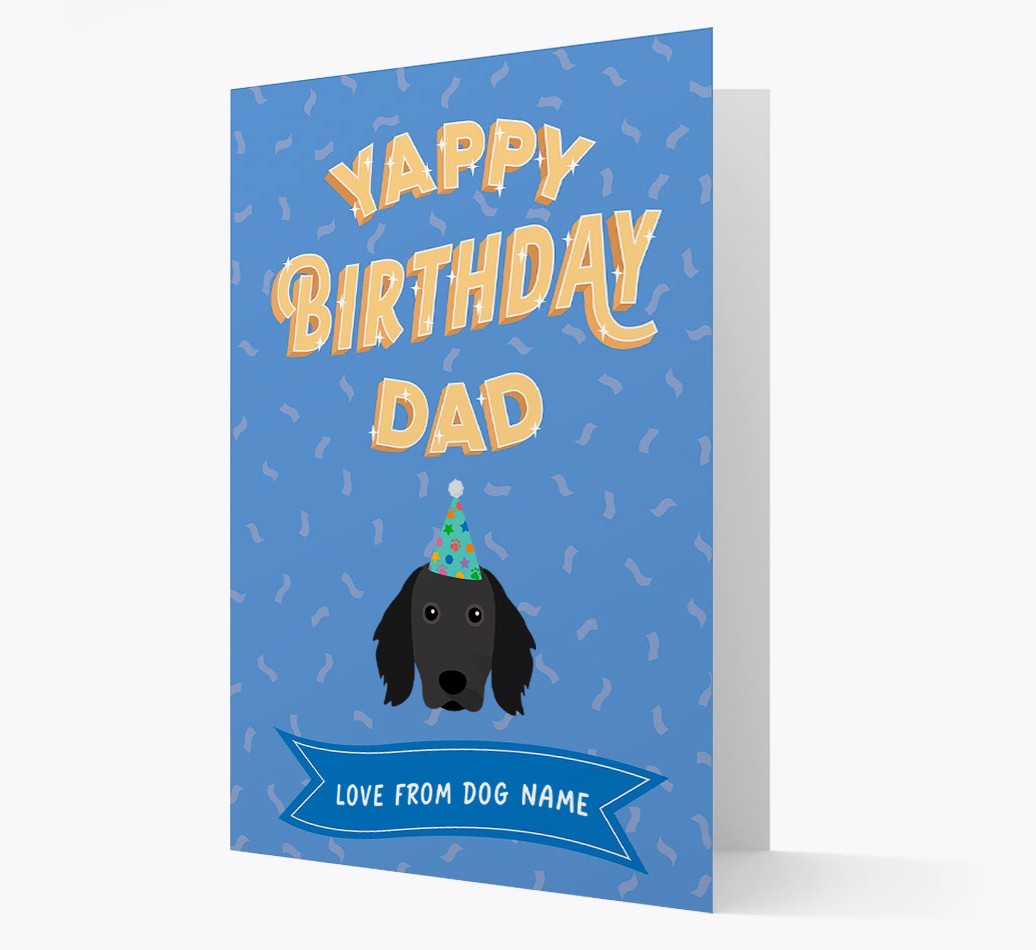 Yappy Birthday Dad : Personalised {breedCommonName} Card