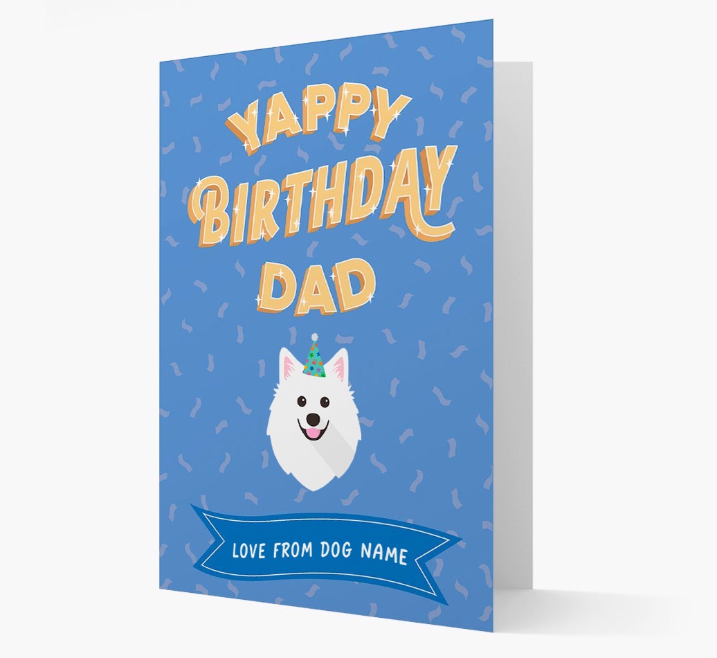 Yappy Birthday Dad : Personalised {breedCommonName} Card