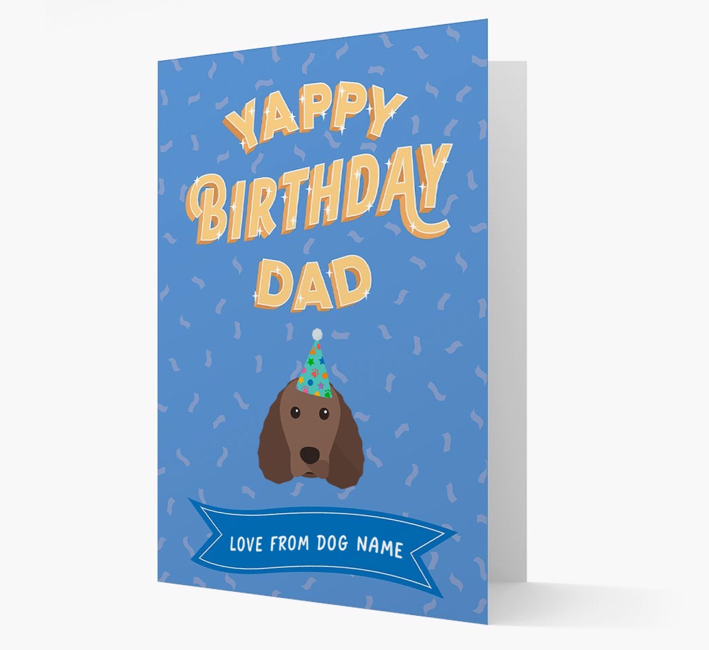 Yappy Birthday Dad : Personalised {breedCommonName} Card