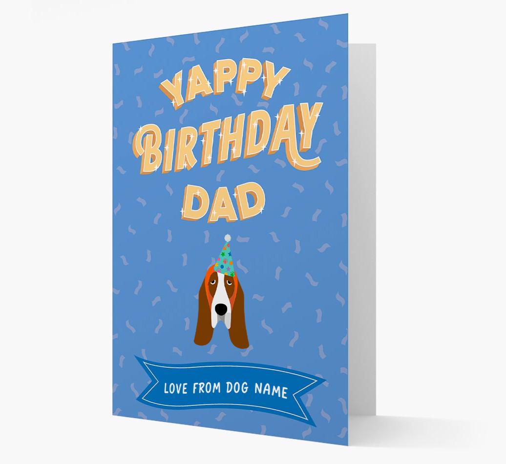 Yappy Birthday Dad : Personalised {breedCommonName} Card