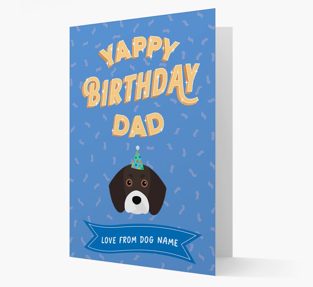 Yappy Birthday Dad : Personalised {breedCommonName} Card