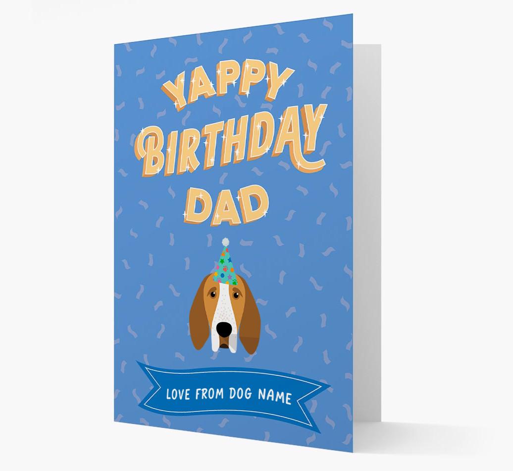 Yappy Birthday Dad : Personalised {breedCommonName} Card