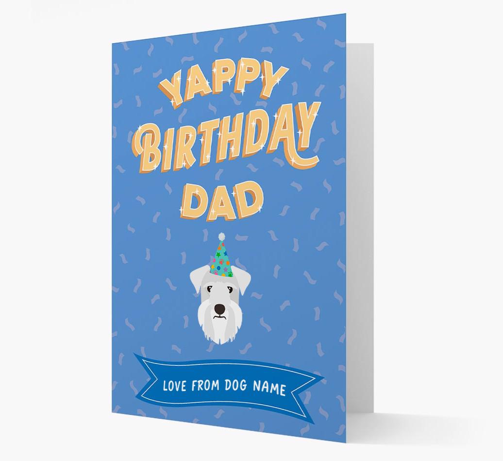 Yappy Birthday Dad : Personalised {breedCommonName} Card
