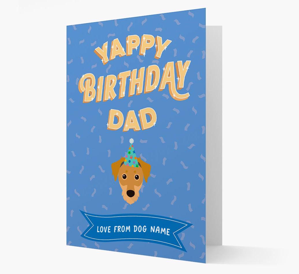 Yappy Birthday Dad : Personalised {breedCommonName} Card