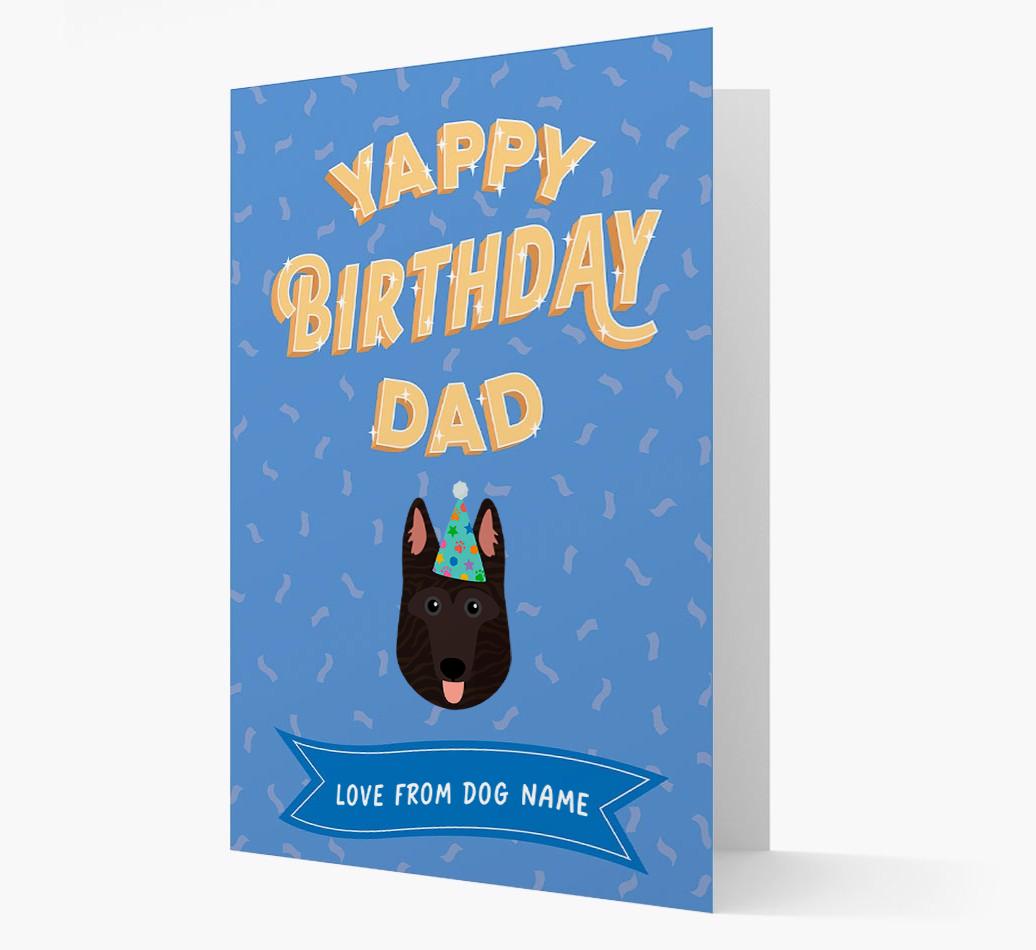 Yappy Birthday Dad : Personalised {breedCommonName} Card