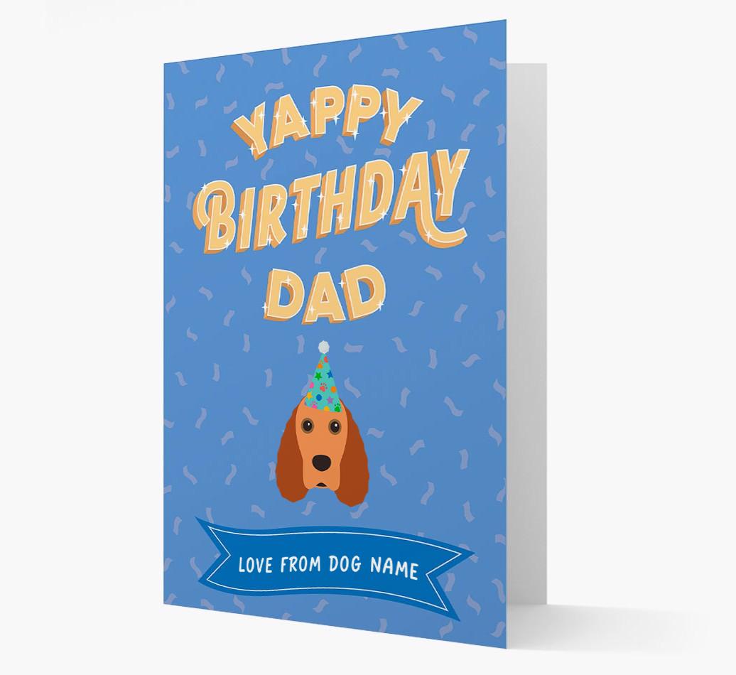 Yappy Birthday Dad : Personalised {breedCommonName} Card
