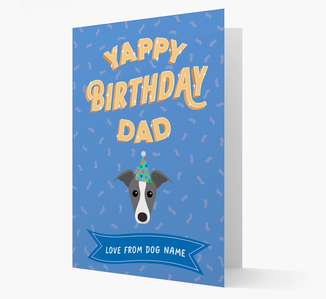 Yappy Birthday Dad : Personalised {breedCommonName} Card