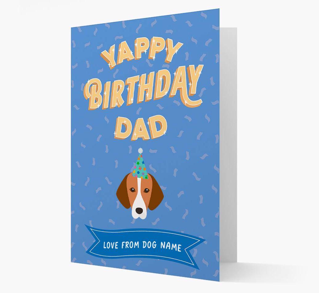 Yappy Birthday Dad : Personalised {breedCommonName} Card