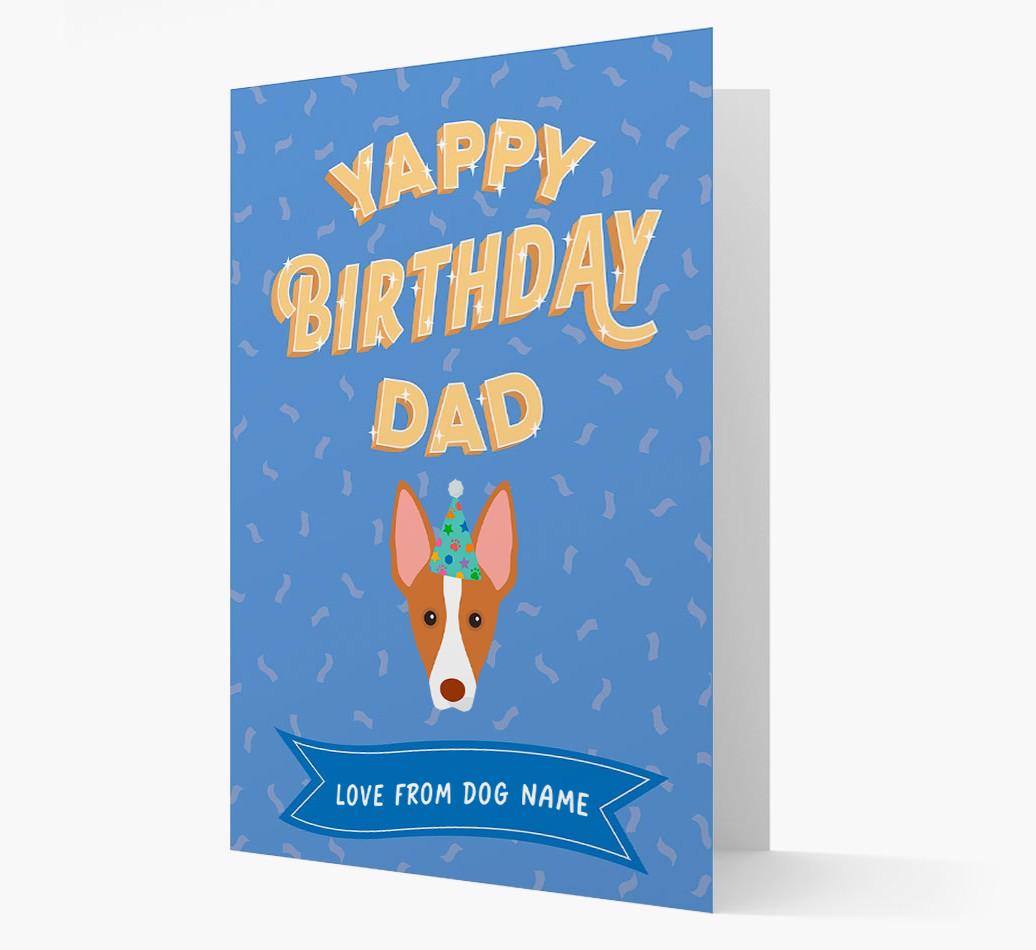 Yappy Birthday Dad : Personalised {breedCommonName} Card