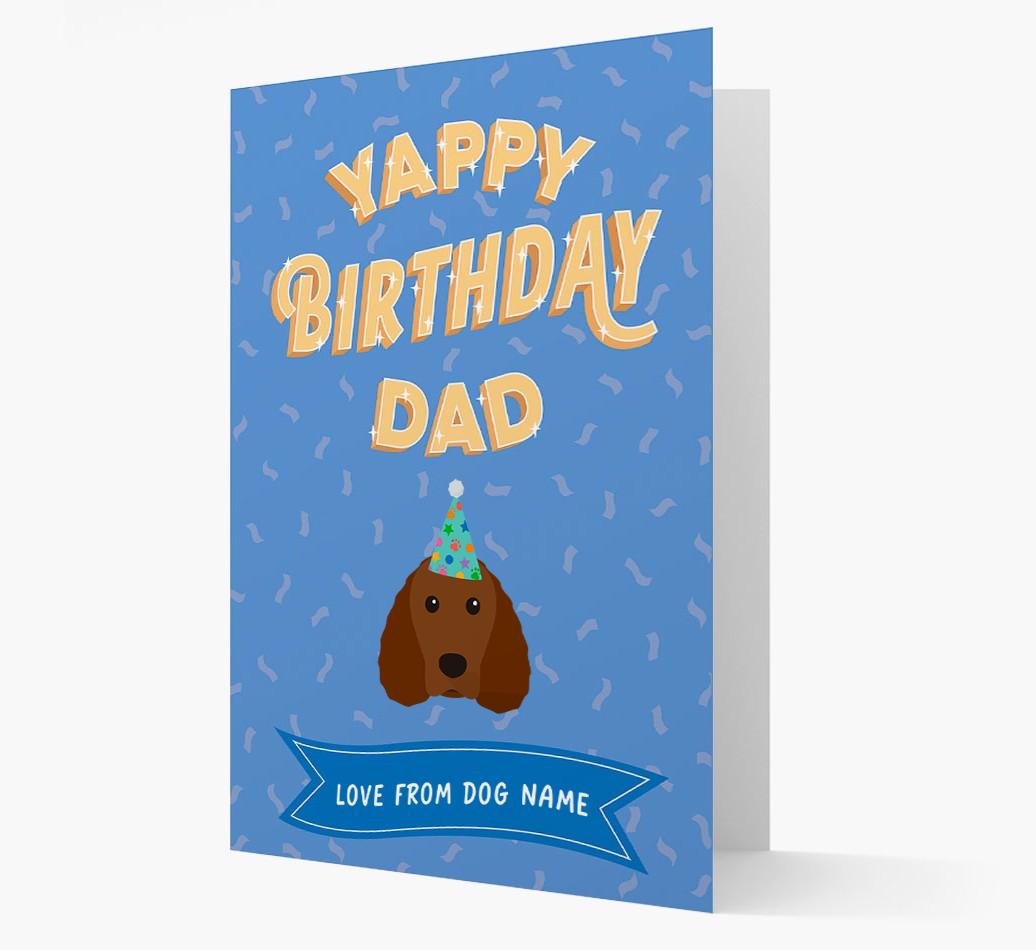 Yappy Birthday Dad : Personalised {breedCommonName} Card