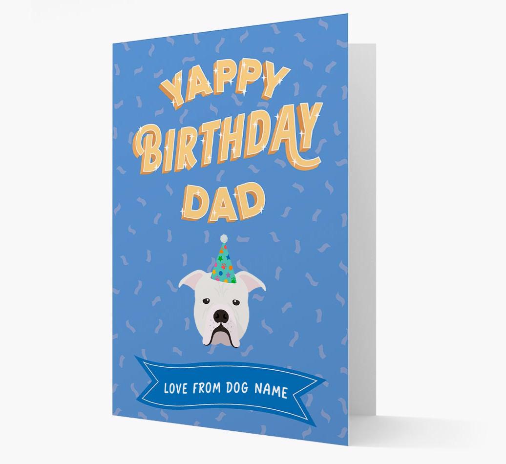 Yappy Birthday Dad : Personalised {breedCommonName} Card