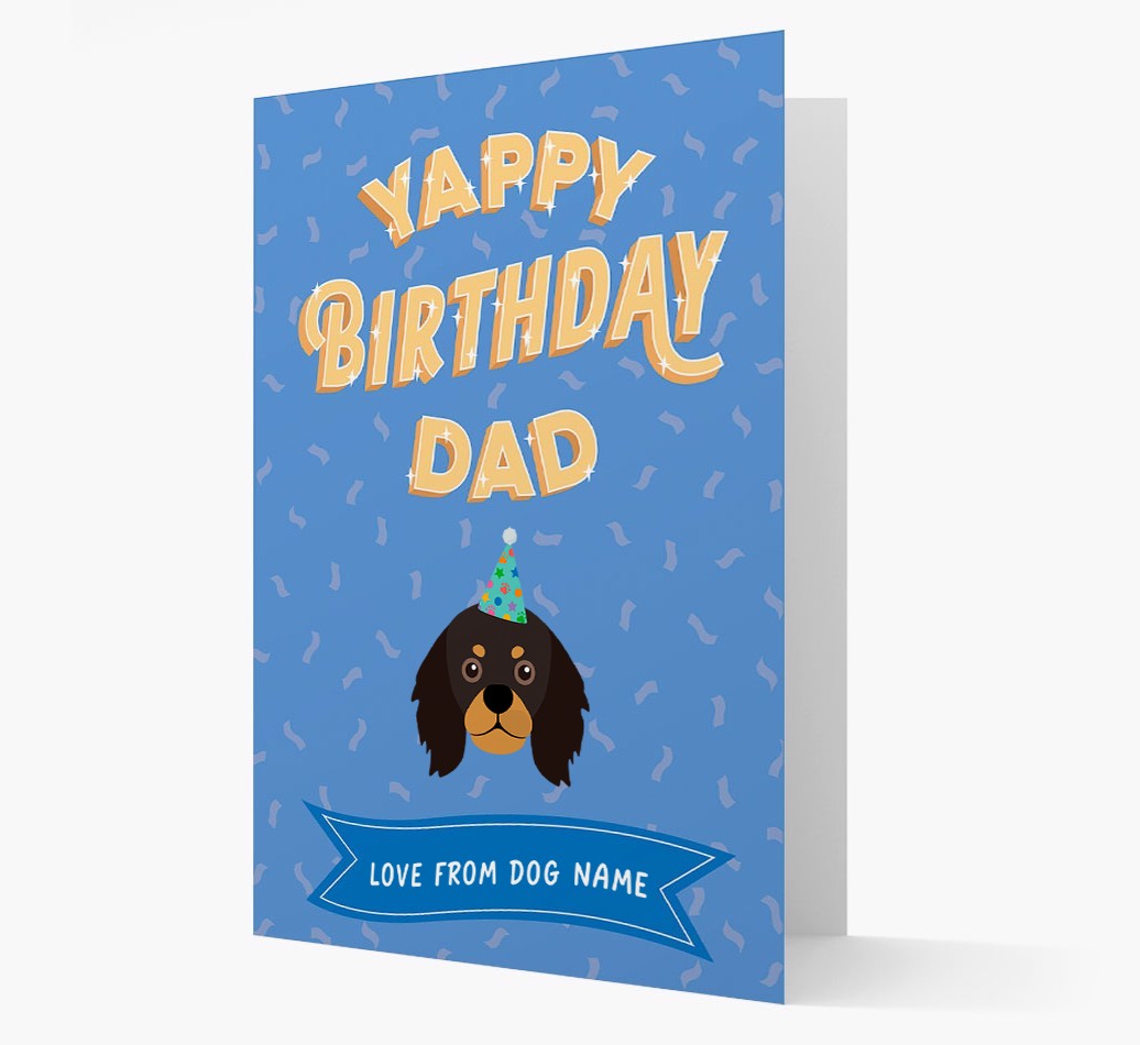 Yappy Birthday Dad : Personalised {breedCommonName} Card