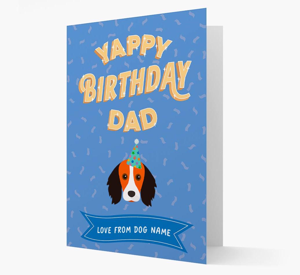 Yappy Birthday Dad : Personalised {breedCommonName} Card