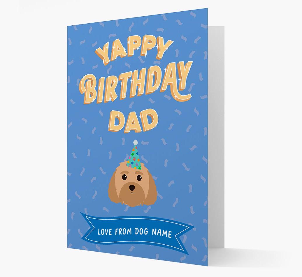 Yappy Birthday Dad : Personalised {breedCommonName} Card