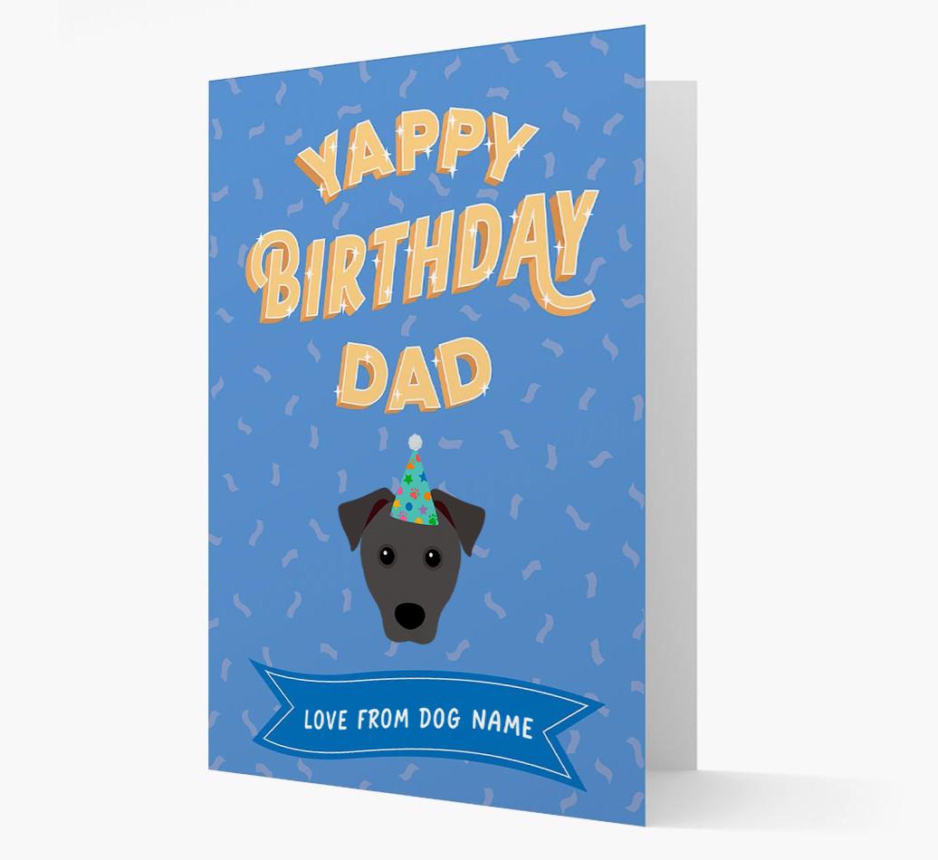 Yappy Birthday Dad : Personalised {breedCommonName} Card